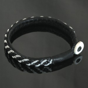 Pewter Thread Bracelet - Black